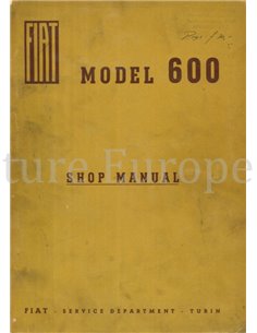 1955 FIAT 600 SEDAN REPAIR MANUAL ENGLISH