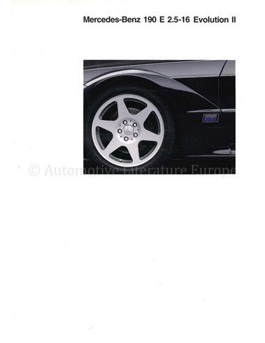 1990 MERCEDES BENZ 190E 2.5-16 EVOLUTION II BROCHURE GERMAN