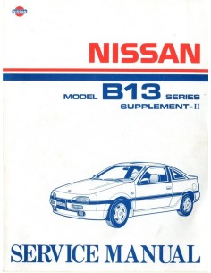 1992 NISSAN 100 NX WERKPLAATSHANDBOEK SUPPLEMENT ENGELS