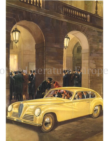 1947 ALFA ROMEO 6C SPORT FRECCIA D'ORO LEAFLET ENGELS