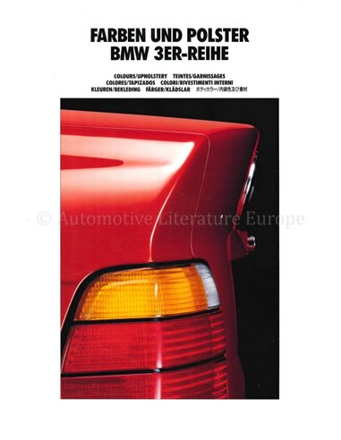 1992 BMW 3ER FARBEN UND POLSTER PROSPEKT