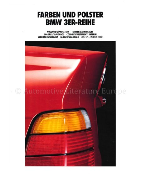 1992 BMW 3ER FARBEN UND POLSTER PROSPEKT