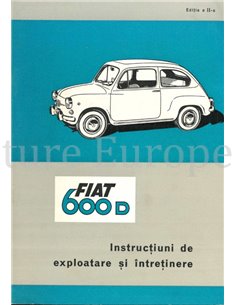 1967 FIAT 600 D BETRIEBSANLEITUNG RUMÄNISCH