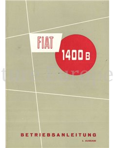 1957 FIAT 1400B INSTRUCTIEBOEKJE DUITS