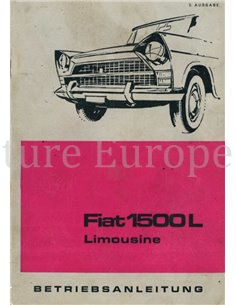 1964 FIAT 1500LT BETRIEBSANLEITUNG DEUTSCH