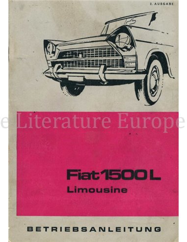 1964 FIAT 1500LT BETRIEBSANLEITUNG DEUTSCH