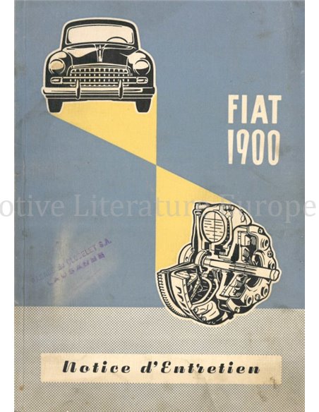 1953 FIAT 1900 INSTRUCTIEBOEKJE FRANS