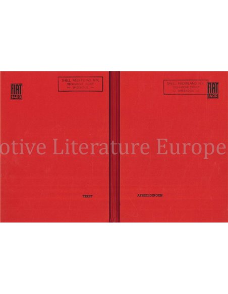 1951 FIAT 1400 INSTRUCTIEBOEKJE NEDERLANDS