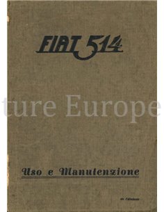 1930 FIAT 514 | 514 L INSTRUCTIEBOEKJE ITALIAANS