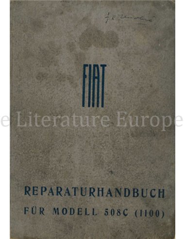 1939 FIAT 508C (1100) WERKPLAATSHANDBOEK DUITS