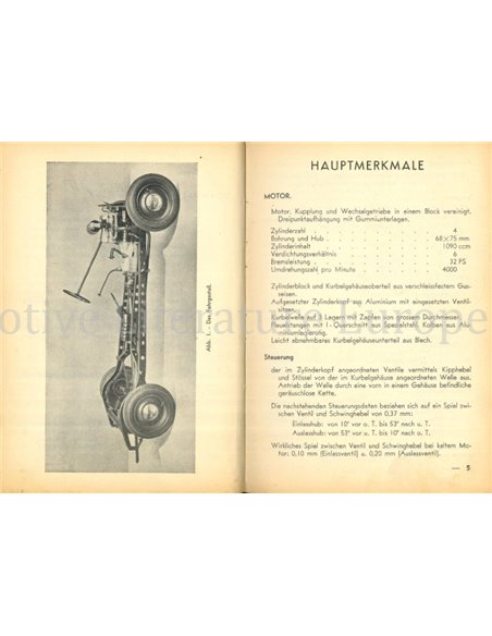 1939 FIAT 508C (1100) WERKPLAATSHANDBOEK DUITS