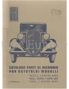 1942 FIAT BALILLA 508M TEILE KATALOG ITALIËNISCH