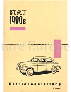 1958 FIAT 1900 B OWNERS MANUAL GERMAN