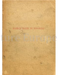 1954 FIAT 500C PARTS CATALOG ITALIAN