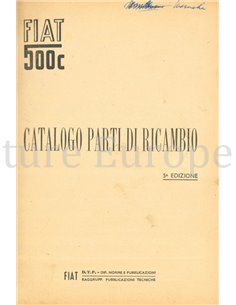 1954 FIAT 500C ONDERDELEN CATALOGUS ITALIAANS 2
