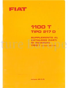 1966 FIAT1100 T, TIPO 217 D ONDERDELEN CATALOGUS ITALIAANS