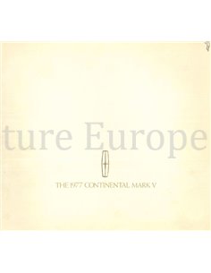 1977 LINCOLN CONTINENTAL MARK V BROCHURE ENGLISH (US)