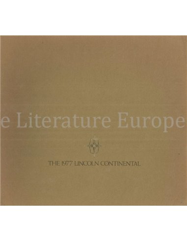 1977 LINCOLN CONTINENTAL MARK V PROSPEKT ENGLISCH (USA)