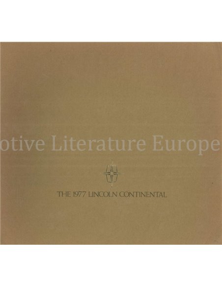 1977 LINCOLN CONTINENTAL MARK V BROCHURE ENGLISH (US)