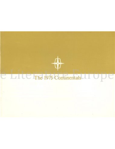 1975 LINCOLN CONTINENTAL BROCHURE ENGELS (USA)