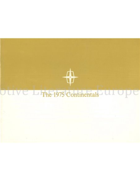 1975 LINCOLN CONTINENTAL PROSPEKT ENGLISCH (USA)