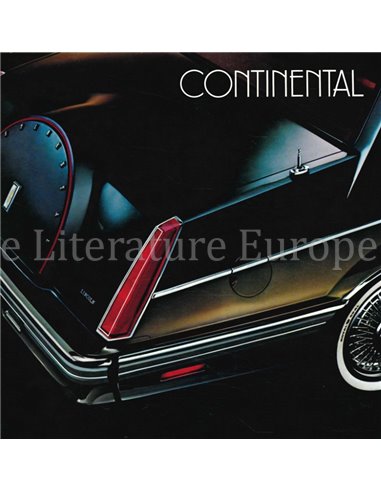 1981 LINCOLN CONTINENTAL PROSPEKT ENGLISCH (USA)