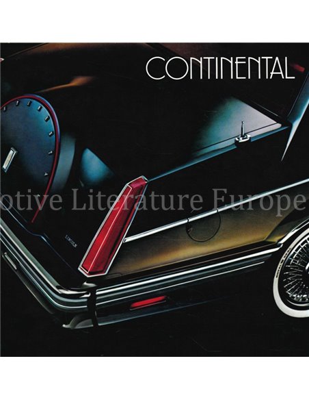 1981 LINCOLN CONTINENTAL PROSPEKT ENGLISCH (USA)
