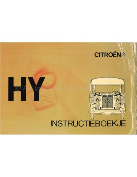 1973 CITROËN HY BETRIEBSANLEITUNG NIEDERLÄNDISCH