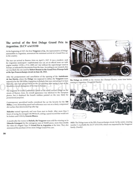 DELAGE GRAND PRIX EN ARGENTINA (LIMITED TO 50 PIECES)