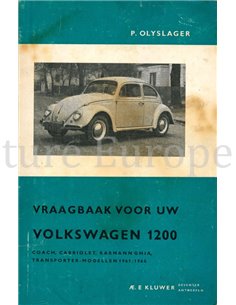 1961 - 1964 VOLKSWAGEN 1200 WORKSHOP MANUAL DUTCH