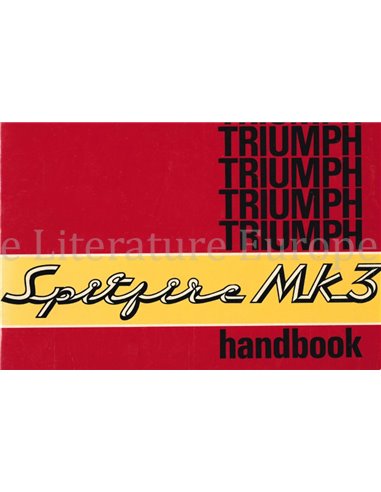 1968 TRIUMPH SPITFIRE MK3 BETRIEBSANLEITUNG ENGLISCH 