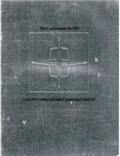 1971 LINCOLN CONTINENTAL BROCHURE ENGLISH (US)