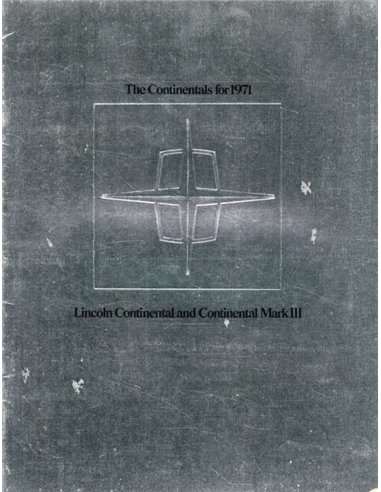 1971 LINCOLN CONTINENTAL BROCHURE ENGELS (USA)