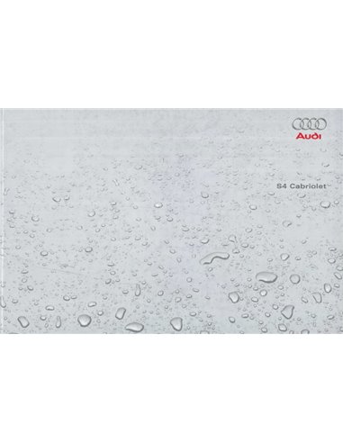 2005 AUDI S4 CABRIO PROSPEKT DEUTSCH