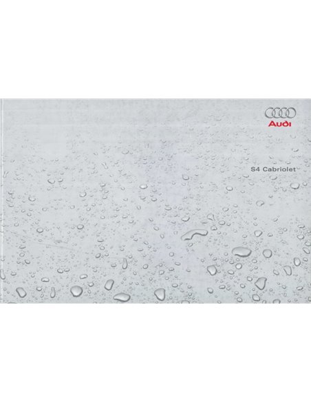 2005 AUDI S4 CABRIO PROSPEKT DEUTSCH