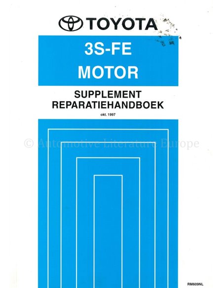 1997 TOYOTA AVENSIS 3S-FE (SUPPLEMENT) WERKPLAATSHANDBOEK NEDERLANDS