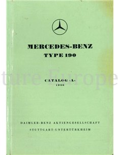 1956 MERCEDES BENZ 190 PARTS CATALOG MULTI