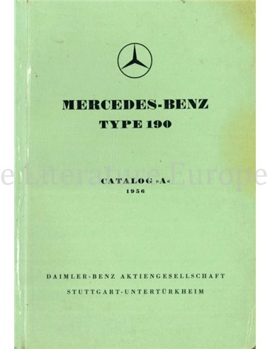 1956 MERCEDES BENZ 190 ONDERDELEN CATALOGUS MULTI