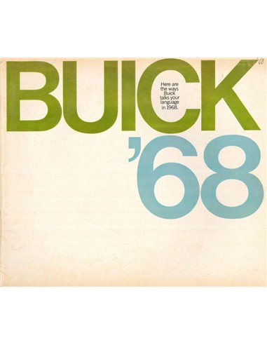 1968 BUICK PROGRAMMA BROCHURE ENGELS (USA)