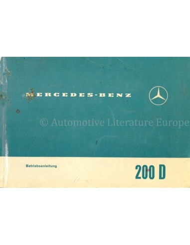 1967 MERCEDES BENZ 200 D (W110) INSTRUCTIEBOEKJE DUITS