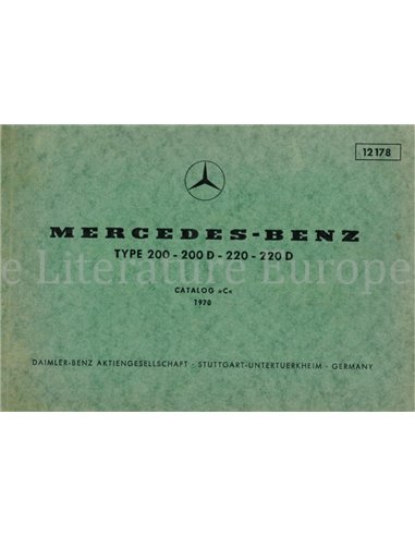 1970 MERCEDES BENZ 200 | 200 D | 220 | 220 D ONDERDELEN CATALOGUS MULTI