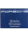 1986 PORSCHE 911 CARRERA & TURBO INSTRUCTIEBOEKJE DUITS