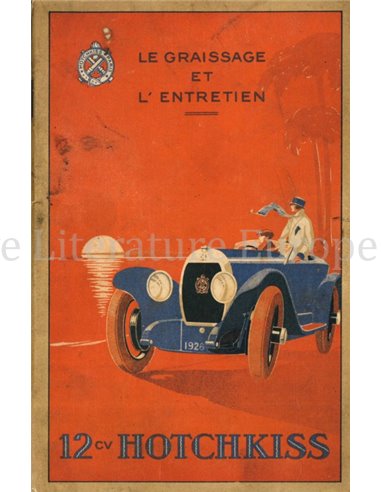 1926 HOTCHKISS 12CV BETRIEBSANLEITUNG FRANZÖSISCH