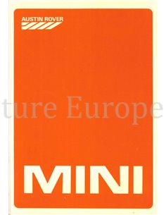 1983 AUSTIN MINI INSTRUCTIEBOEKJE NEDERLANDS