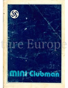1977 MINI CLUBMAN OWNERS MANUAL DUTCH