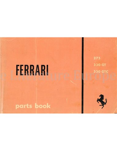 FERRARI 275 | 330 GT | 330 GTC ONDERDELENCATALOGUS