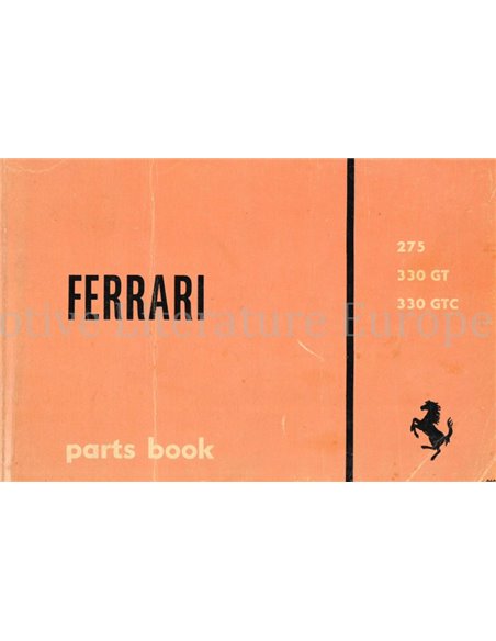 FERRARI 275 | 330 GT | 330 GTC ONDERDELENCATALOGUS