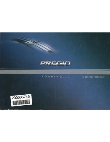 2004 KIA PREGIO BETRIEBSANLEITUNG NIEDERLÄNDISCH
