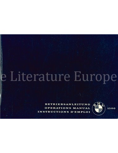 1963 BMW 1500 OWNERS MANUAL MULTI