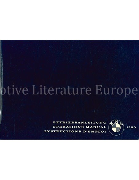 1963 BMW 1500 BETRIEBSANLEITUNG MULTI